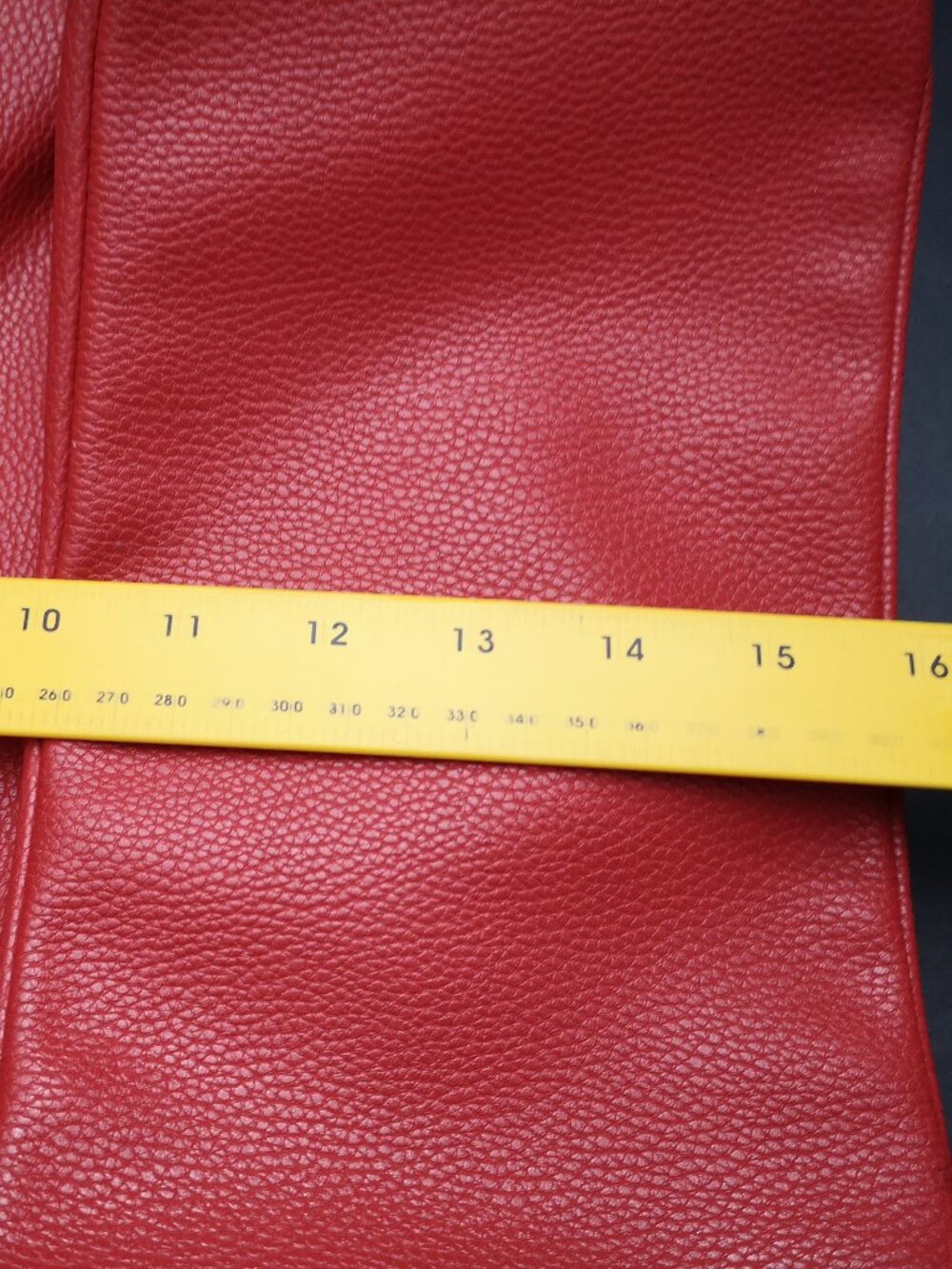 French Connection Red Faux Leather Pebble Finish Magnetic Closure Backpack Lined - Picture 9 of 10